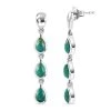 Sierra Nevada Türkis Ohrringe, 925 Silber Platiniert Ca. 2.54 Ct -Schmuck Shoplc 7157950