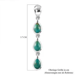 Sierra Nevada Türkis Ohrringe, 925 Silber Platiniert Ca. 2.54 Ct -Schmuck Shoplc 7157950 4