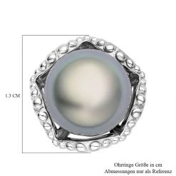 Tahiti Perlen-Ohrringe, 10-11mm, 925 Silber Rhodiniert 11 Tahiti Perlen-Ohrringe, 10-11mm, 925 Silber Rhodiniert -Schmuck Shoplc 7159094 4