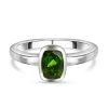 Natürlicher Chromdiopsid-Ring, 925 Silber Platiniert (Größe 20.00) Ca. 0.85 Ct -Schmuck Shoplc 7159220