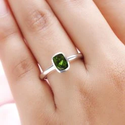Natürlicher Chromdiopsid-Ring, 925 Silber Platiniert (Größe 20.00) Ca. 0.85 Ct 11 Natürlicher Chromdiopsid-Ring, 925 Silber Platiniert (Größe 20.00) Ca. 0.85 Ct -Schmuck Shoplc 7159220 2