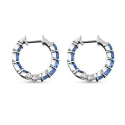 Kaschmir Kyanit Creolen, 925 Silber Platiniert Ca. 4.16 Ct -Schmuck Shoplc 7159388 3