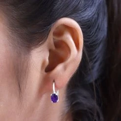 Afrikanische Amethyst-Ohrringe, 925 Silber Ca. 1,42 Ct 9 Afrikanische Amethyst-Ohrringe, 925 Silber Ca. 1,42 Ct -Schmuck Shoplc 7162155 2