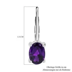 Afrikanische Amethyst-Ohrringe, 925 Silber Ca. 1,42 Ct 11 Afrikanische Amethyst-Ohrringe, 925 Silber Ca. 1,42 Ct -Schmuck Shoplc 7162155 4