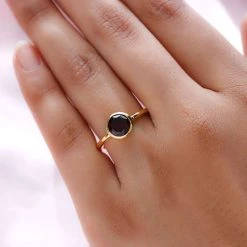 Natürlicher Mosambik Granat-Ring, 925 Silber Vergoldet, (Größe 18.00) Ca. 1.54 Ct 11 Natürlicher Mosambik Granat-Ring, 925 Silber Vergoldet, (Größe 18.00) Ca. 1.54 Ct -Schmuck Shoplc 7162229 2