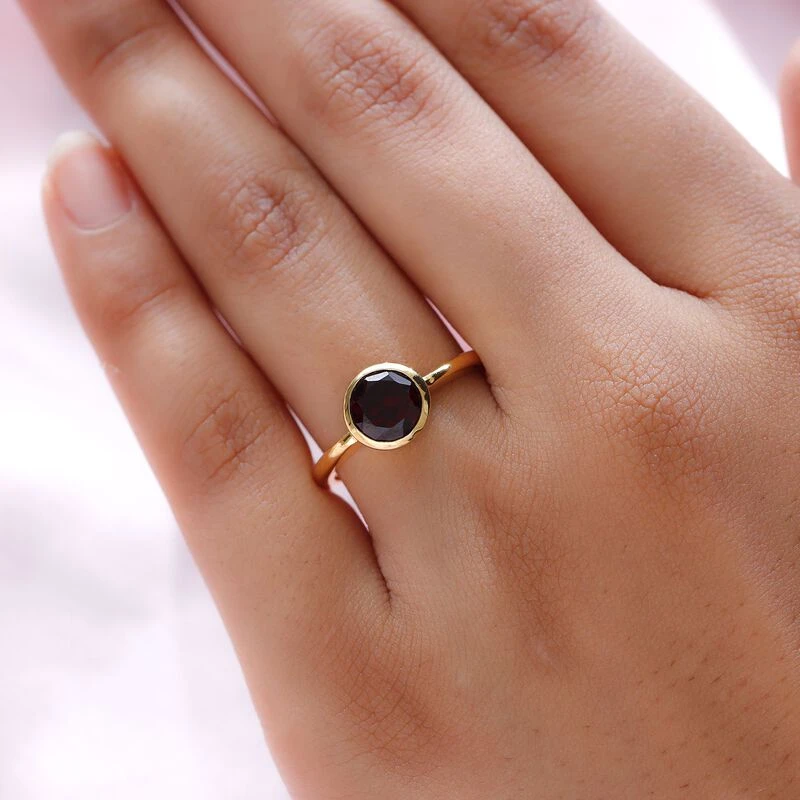 Natürlicher Mosambik Granat-Ring, 925 Silber Vergoldet, (Größe 18.00) Ca. 1.54 Ct 5 Natürlicher Mosambik Granat-Ring, 925 Silber Vergoldet, (Größe 18.00) Ca. 1.54 Ct – Bild 3