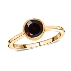 Natürlicher Mosambik Granat-Ring, 925 Silber Vergoldet, (Größe 18.00) Ca. 1.54 Ct 12 Natürlicher Mosambik Granat-Ring, 925 Silber Vergoldet, (Größe 18.00) Ca. 1.54 Ct -Schmuck Shoplc 7162229 3