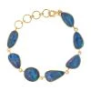 Boulder Opal Triplette Armband, Ca. 19 Cm, 925 Silber Gelbgold Vermeil Ca. 33.18 Ct -Schmuck Shoplc 7163161