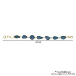 Boulder Opal Triplette Armband, Ca. 19 Cm, 925 Silber Gelbgold Vermeil Ca. 33.18 Ct -Schmuck Shoplc 7163161 4