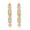 Weiße Kristall-Ohrringe, Goldfarben -Schmuck Shoplc 7164887