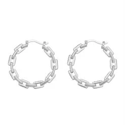 Weiße Kristall-Ohrringe, Silberfarben -Schmuck Shoplc 7164893 4