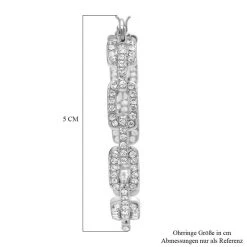 Weiße Kristall-Ohrringe, Silberfarben -Schmuck Shoplc 7164893 555