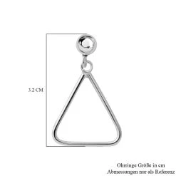Dreieckige Weiße Zirkon-Ohrringe,, 925 Silber Ca. 3,70g -Schmuck Shoplc 7169009 2