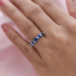 Kaschmir Kyanit Ring, 925 Silber Platiniert (Größe 20.00) Ca. 1.76 Ct -Schmuck Shoplc 7169229 2