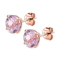 AAA Martha Rocha Kunzit Ohrringe 585 Gold Ca. 5.09 Ct -Schmuck Shoplc 7170833 3