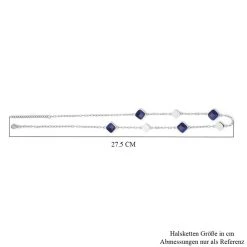 Lapislazuli Halskette, Ca. 50 Cm, Edelstahl Ca. 32.00 Ct -Schmuck Shoplc 7171393 4