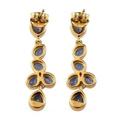 Kaschmir Kyanit-Ohrringe, 925 Silber Vergoldet Ca. 3.44 Ct 10 Kaschmir Kyanit-Ohrringe, 925 Silber Vergoldet Ca. 3.44 Ct -Schmuck Shoplc 7171423 3