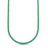 Grüne Zirkonia Halskette, Ca. 45 Cm, Silberfarben Ca. 28,25 Ct -Schmuck Shoplc 7171689