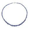 Tansanit Halskette, Ca. 50 Cm, 925 Silber Rhodiniert Ca. 125.00 Ct -Schmuck Shoplc 7171710