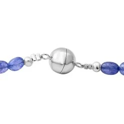 Tansanit Halskette, Ca. 50 Cm, 925 Silber Rhodiniert Ca. 125.00 Ct -Schmuck Shoplc 7171710 3