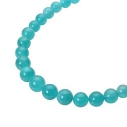 AAAA Amazonit Halskette, Ca. 50 Cm, 925 Silber Rhodiniert Ca. 475,00 Ct -Schmuck Shoplc 7172542 2