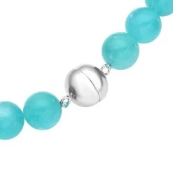 AAAA Amazonit Halskette, Ca. 50 Cm, 925 Silber Rhodiniert Ca. 475,00 Ct -Schmuck Shoplc 7172542 4