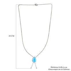 Larimar Halskette Ca. 45 Cm 925 Silber Platiniert Ca. 8.92 Ct -Schmuck Shoplc 7172593 5