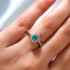 Grandidierit Und Zirkon-Ring, 925 Silber Vergoldet (Größe 17.00) Ca. 1.00 Ct -Schmuck Shoplc 7173473 2