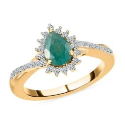 Grandidierit Und Zirkon-Ring, 925 Silber Vergoldet (Größe 17.00) Ca. 1.00 Ct -Schmuck Shoplc 7173473 3