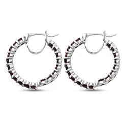 Anthill Granat-Creolen, 925 Silber Platiniert Ca. 3,50 Ct 10 Anthill Granat-Creolen, 925 Silber Platiniert Ca. 3,50 Ct -Schmuck Shoplc 7181850 3