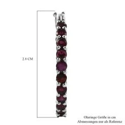 Anthill Granat-Creolen, 925 Silber Platiniert Ca. 3,50 Ct 11 Anthill Granat-Creolen, 925 Silber Platiniert Ca. 3,50 Ct -Schmuck Shoplc 7181850 4