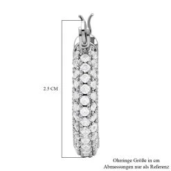 Weiße Zirkonia-Creolen, Messing Ca. 15.00 Ct 11 Weiße Zirkonia-Creolen, Messing Ca. 15.00 Ct -Schmuck Shoplc 7187617 4