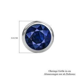 Masoala Saphir-Ohrringe, (Fissure Gefüllt), 925 Silber Platiniert Ca. 1.51 Ct -Schmuck Shoplc 7189657 4