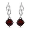 Rote Granat Ohrringe, 925 Silber Ca. 1.41 Ct -Schmuck Shoplc 7190616