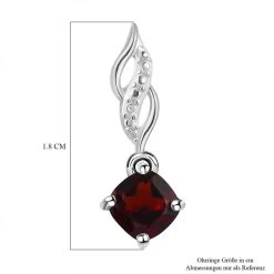 Rote Granat Ohrringe, 925 Silber Ca. 1.41 Ct 11 Rote Granat Ohrringe, 925 Silber Ca. 1.41 Ct -Schmuck Shoplc 7190616 4
