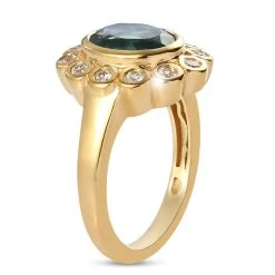 Pfau Triplett Quarz Und Zirkon Ring 925 Silber Vergoldet (Größe 16.00) Ca. 2,46 Ct -Schmuck Shoplc 7191475 4