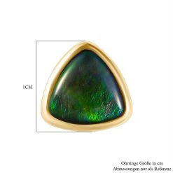 Kanadische Ammolit-Ohrringe, 925 Silber Gelbgold Vermeil Ca. 2.85 Ct -Schmuck Shoplc 7192454 4