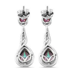 Nordlicht Mystik Topas Ohrringe, 925 Silber Platiniert Ca. 3.36 Ct -Schmuck Shoplc 7193053 4