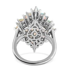 Natürlicher, äthiopischer Welo Opal Ring, 925 Silber Platiniert (Größe 21.00) Ca. 2.36 Ct -Schmuck Shoplc 7194100 5
