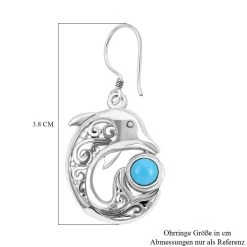 Royal Bali - Sleeping Beauty Türkis Ohrringe, 925 Silber Ca. 0,92 Ct -Schmuck Shoplc 7194576 4