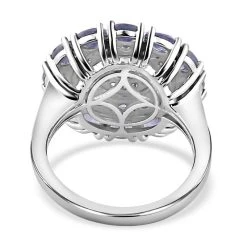 Tansanit-Ring, 925 Silber Platiniert (Größe 20.00) Ca. 3.42 Ct -Schmuck Shoplc 7196757 5