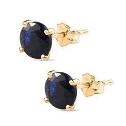 AA Masoala Saphir Ohrringe, (Fissure Gefüllt), 585 Gold Ca. 2,73 Ct -Schmuck Shoplc 7197900 3