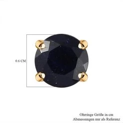 AA Masoala Saphir Ohrringe, (Fissure Gefüllt), 585 Gold Ca. 2,73 Ct -Schmuck Shoplc 7197900 4