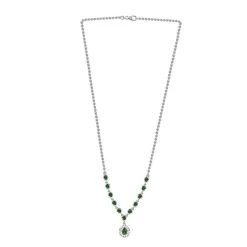 Natürliches Chromdiopsid Collier, Ca. 45 Cm, 925 Silber Platiniert, Ca. 2.89 Ct -Schmuck Shoplc 7198281 3