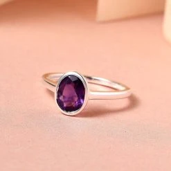 Afrikanischer Amethyst Ring, 925 Silber (Größe 17.00) Ca. 1,10 Ct -Schmuck Shoplc 7199234 1