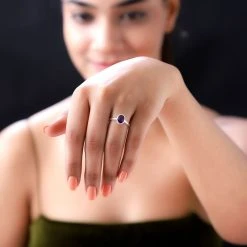 Afrikanischer Amethyst Ring, 925 Silber (Größe 17.00) Ca. 1,10 Ct -Schmuck Shoplc 7199234 2