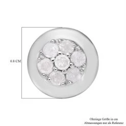 Weiße Diamant Ohrringe, 925 Silber Platiniert Ca. 0.25 Ct -Schmuck Shoplc 7199767 4