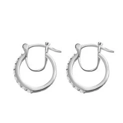 Weiße Zirkonia Creolen, 925 Silber Ca. 1.01 Ct -Schmuck Shoplc 7200024 3