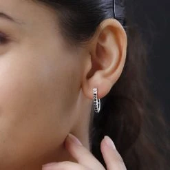 Schwarze Zirkonia Ohrringe, 925 Silber Ca. 0,98 Ct 9 Schwarze Zirkonia Ohrringe, 925 Silber Ca. 0,98 Ct -Schmuck Shoplc 7200039 2