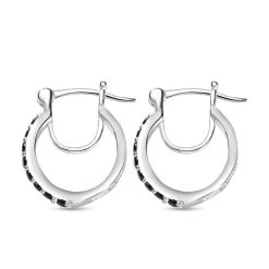 Schwarze Zirkonia Ohrringe, 925 Silber Ca. 0,98 Ct 10 Schwarze Zirkonia Ohrringe, 925 Silber Ca. 0,98 Ct -Schmuck Shoplc 7200039 3